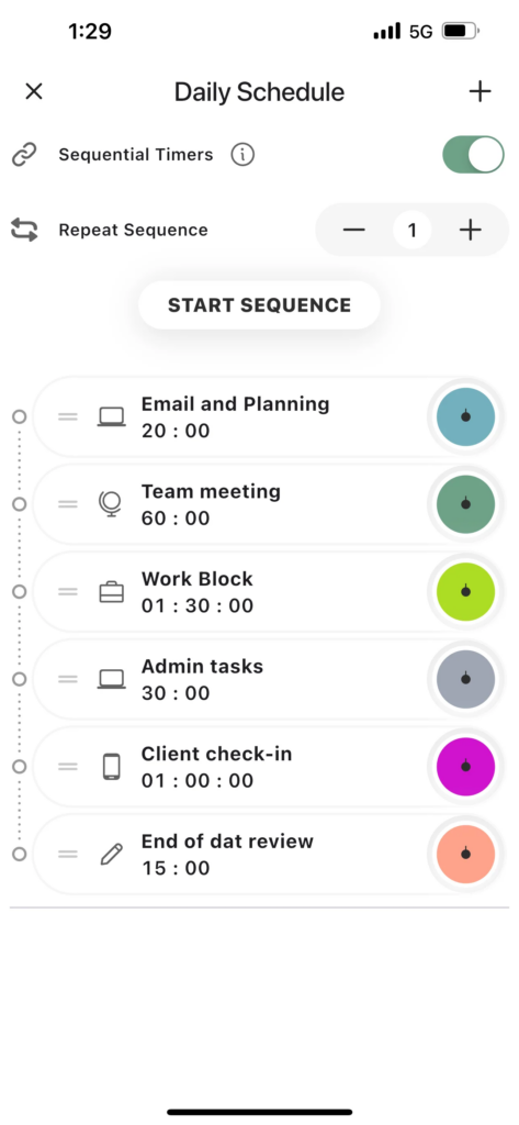 Guide étape par étape : créez un emploi du temps quotidien avec l'application Time Timer