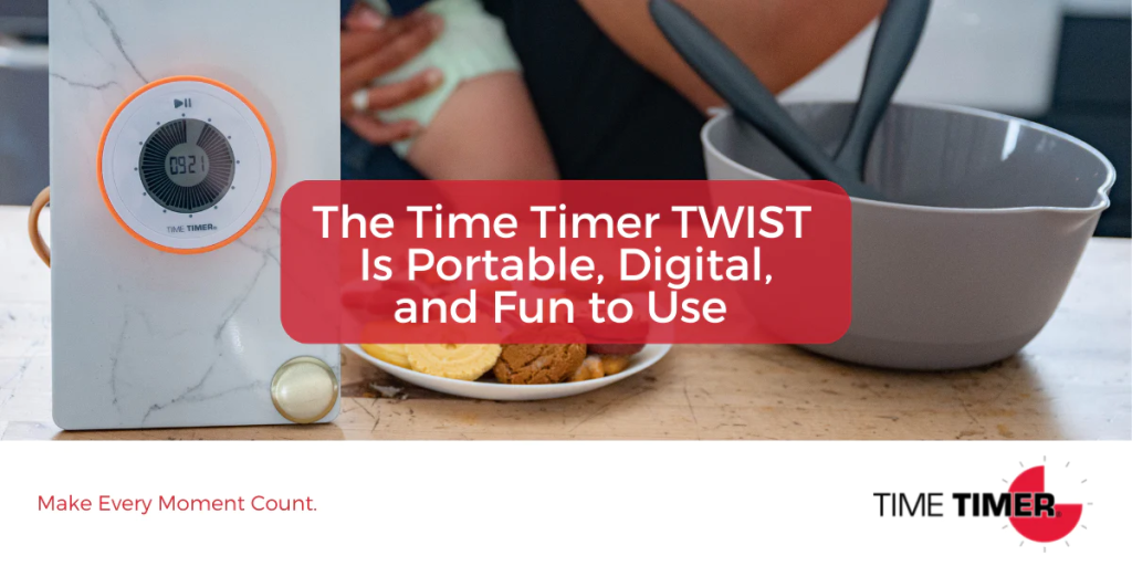 The Time Timer® TWIST is Portable, Digital and Fun to Use