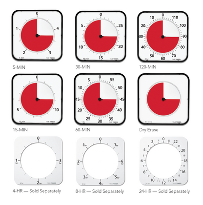 Changeable faces for the time timer max.
