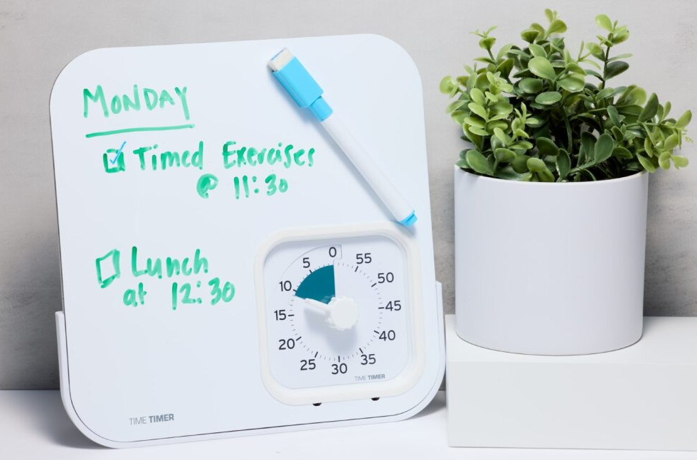 Time Timer® Pro Applied® Visuele Timer 60 minuten + Magnetisch Dry Erase Board
